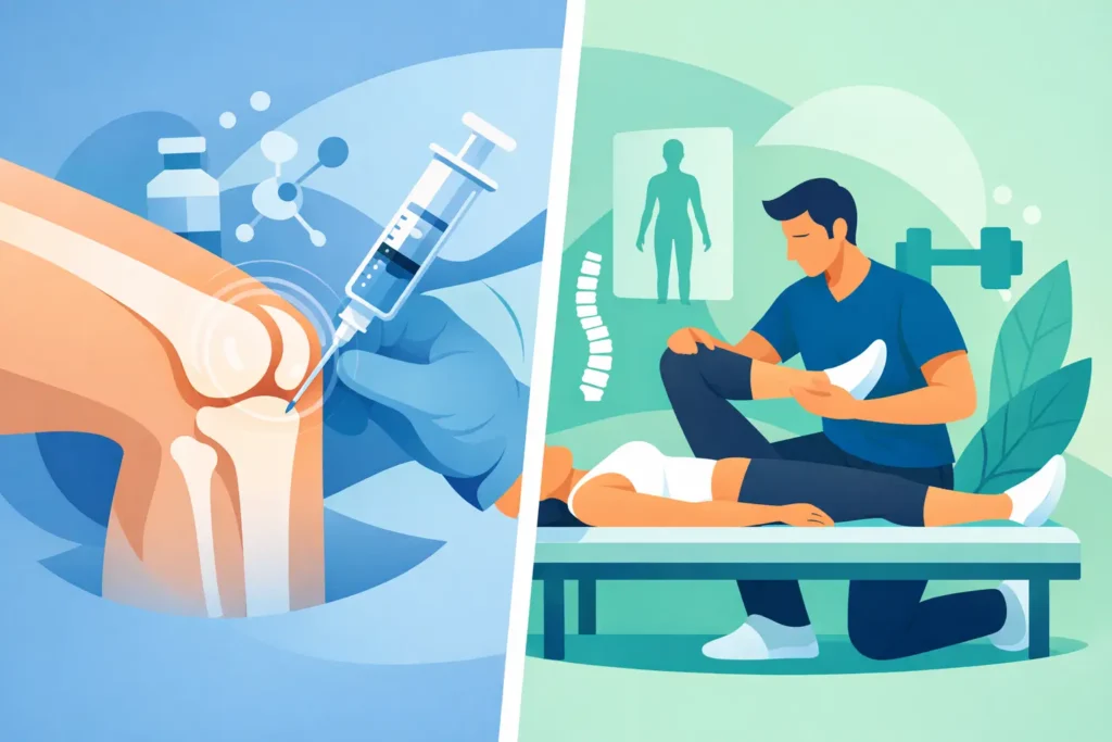 Cortisone Injection Versus Physiotherapy Compared