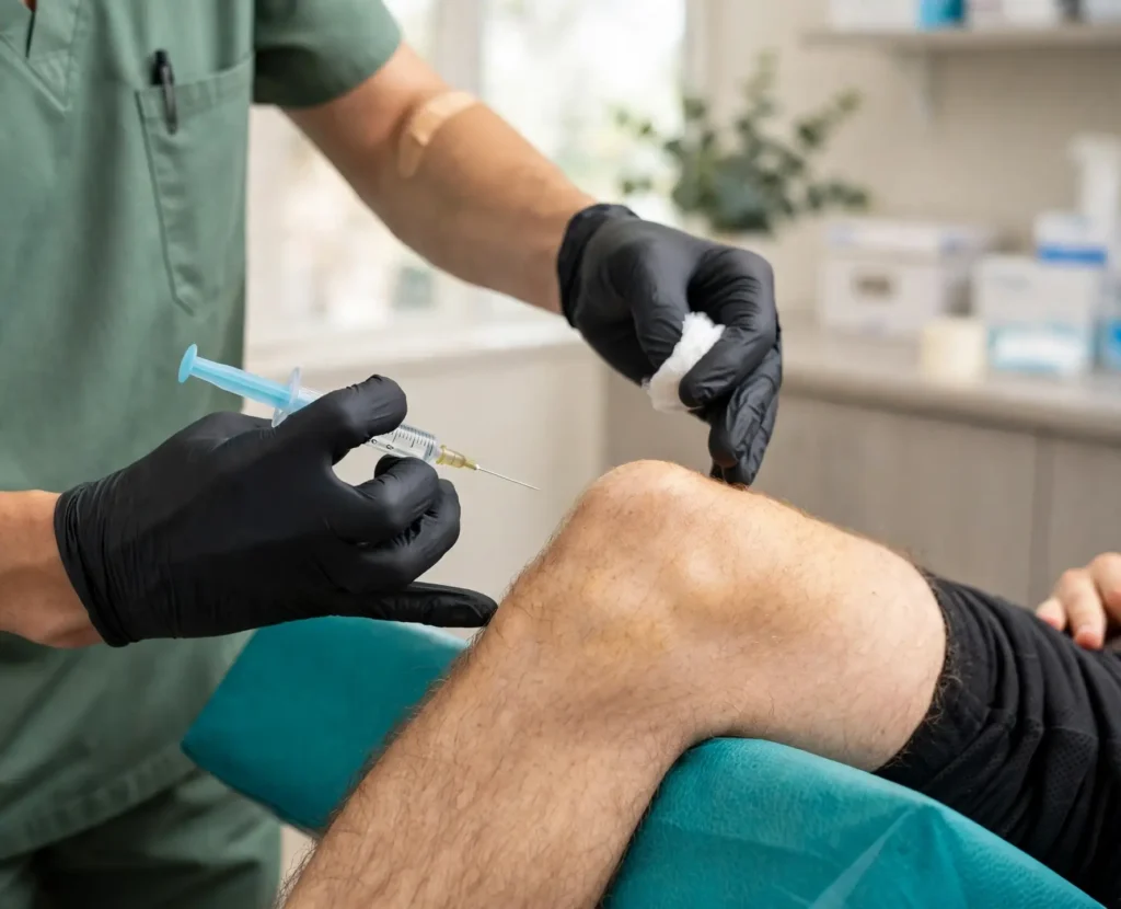 Knee injection changed